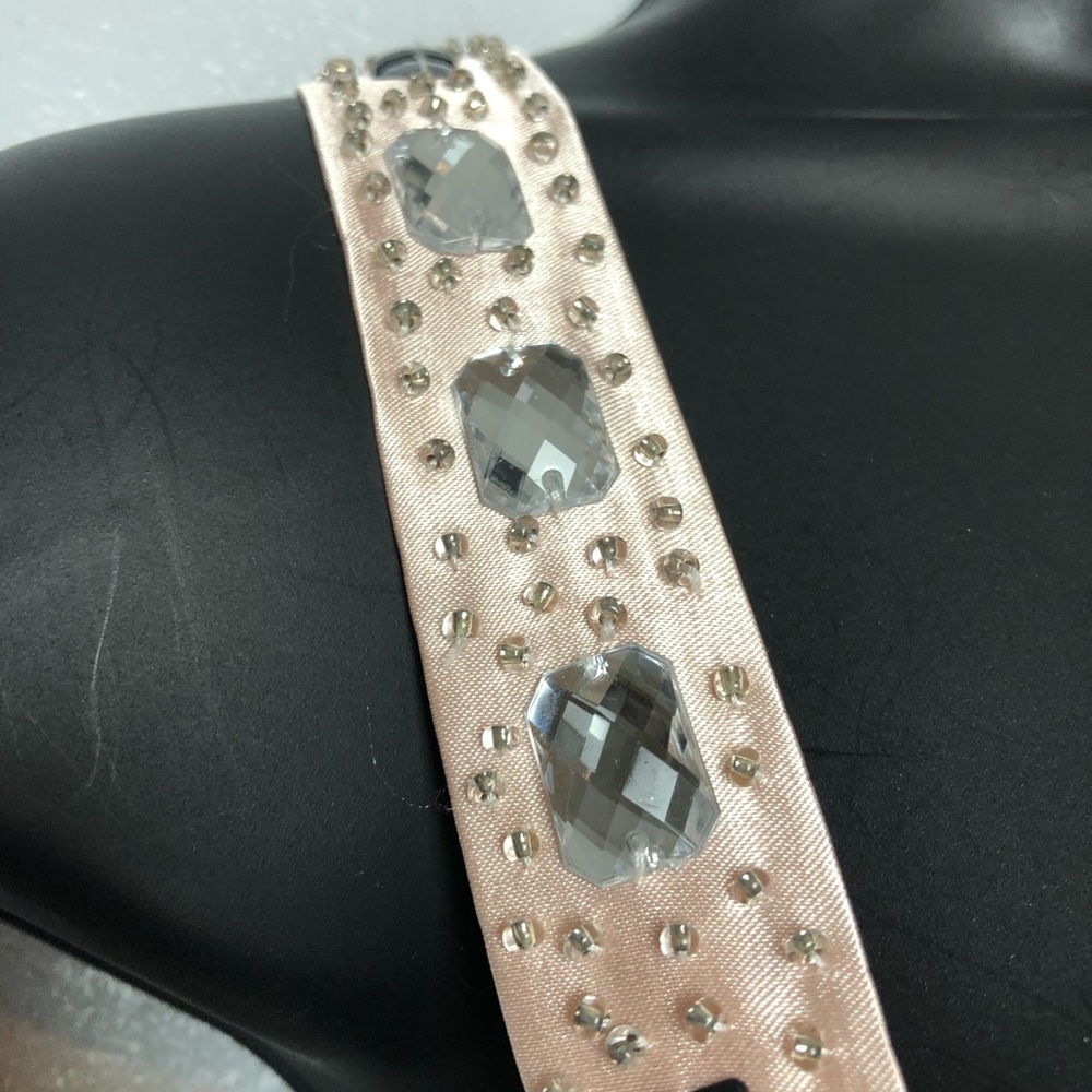 JJ’S HOUSE Pearl Pink Ruched layers bling strap 4 - Picture 5 of 16